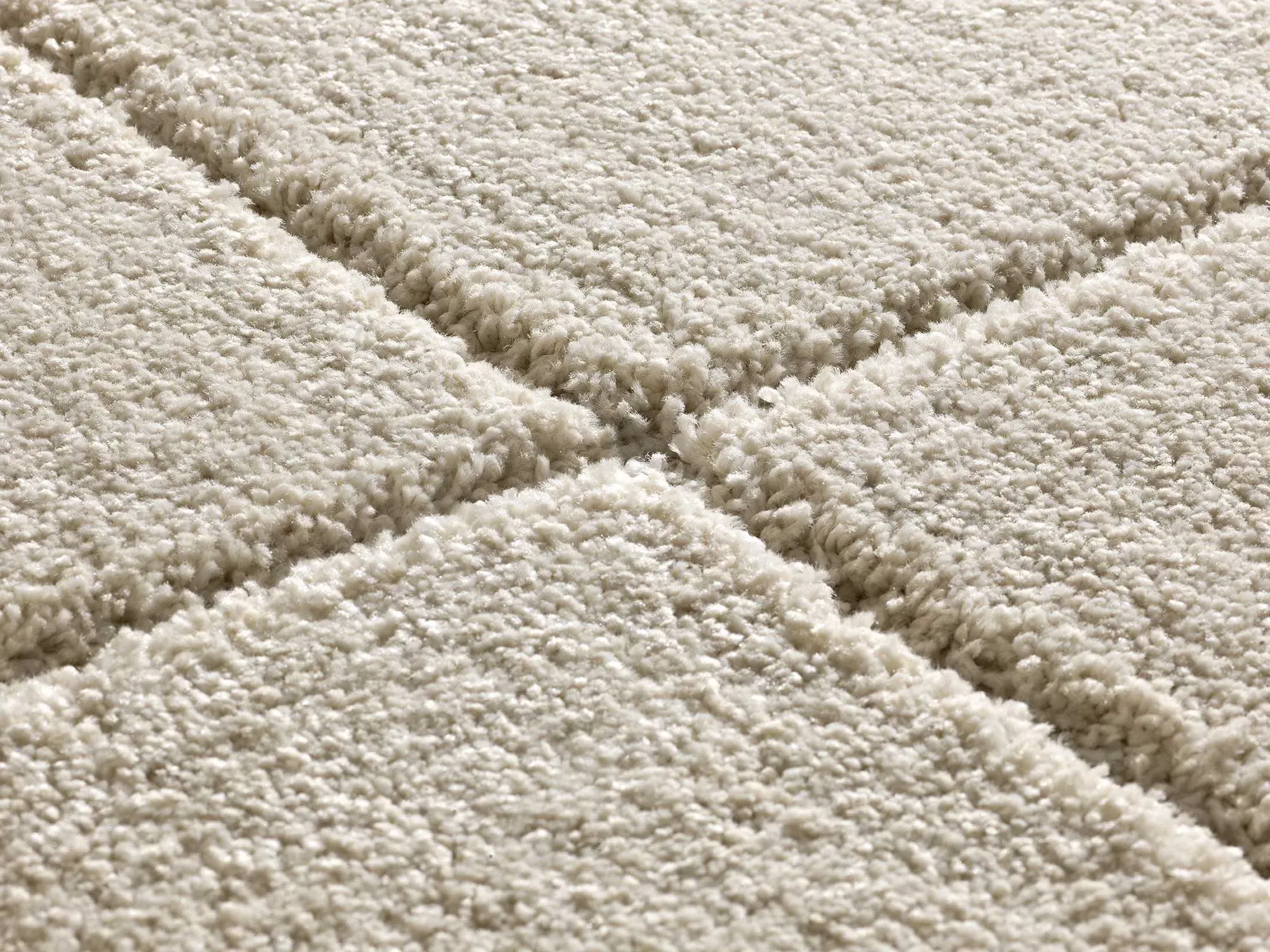 Illustration numéro 3 du produit Tapis descente de lit shaggy blanc 60x120 cm