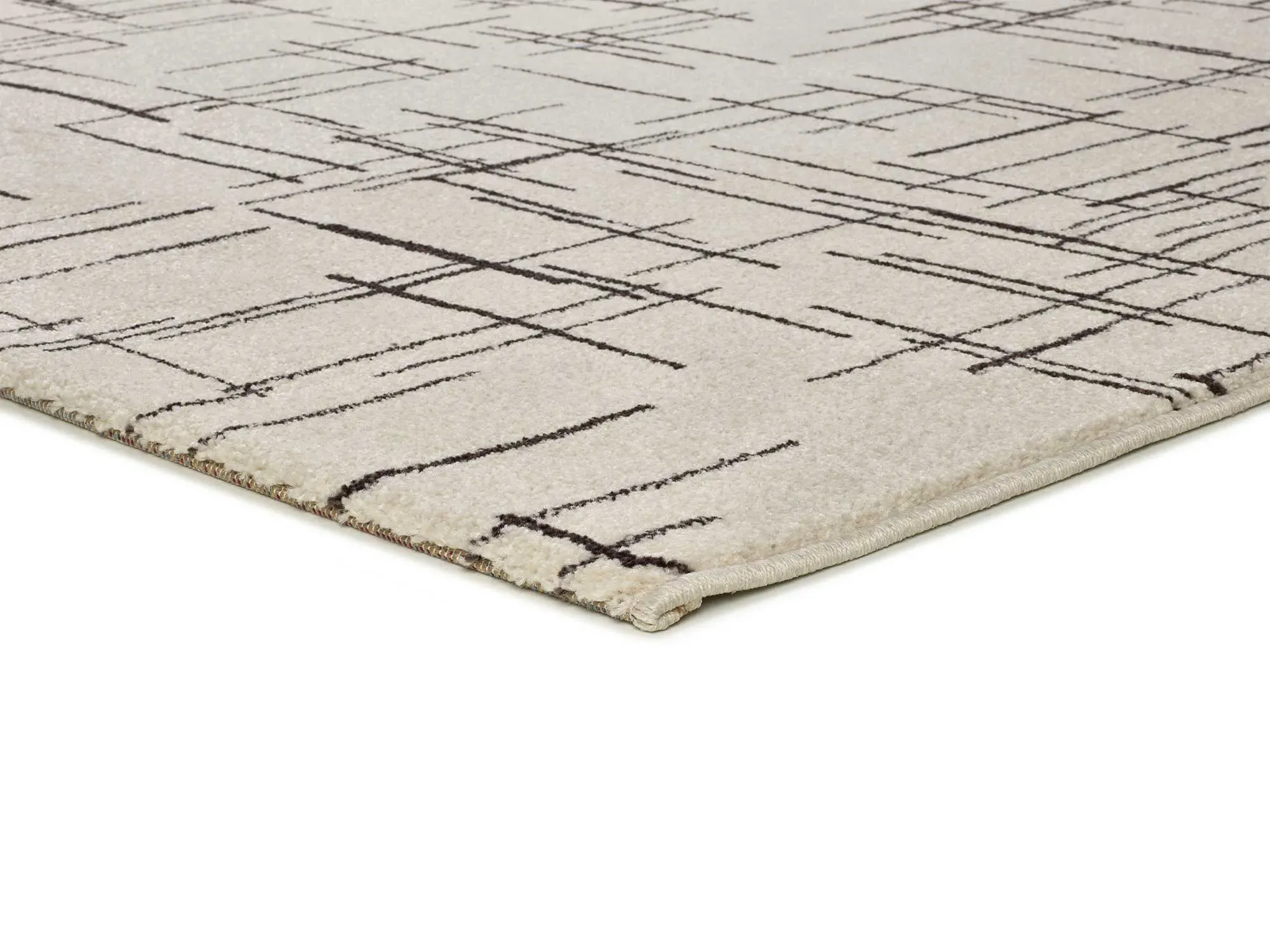 Illustration numéro 3 du produit Tapis géométrique blanc/noir 80x150 cm