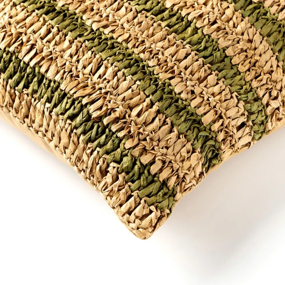 Illustration numéro 3 du produit Coussin Vert 45x45 cm Rayé