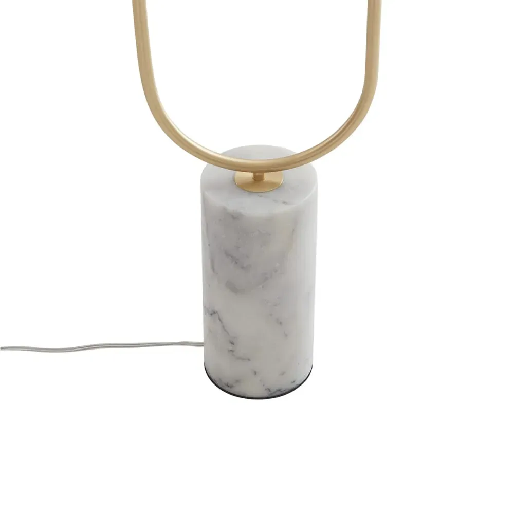 Illustration numéro 3 du produit Lampadaire Art Déco laiton avec 2 lumières verre transparent