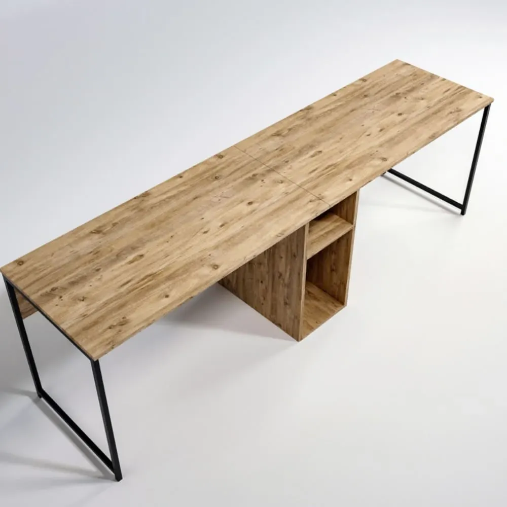 Illustration numéro 3 du produit Bureau en bois avec niches