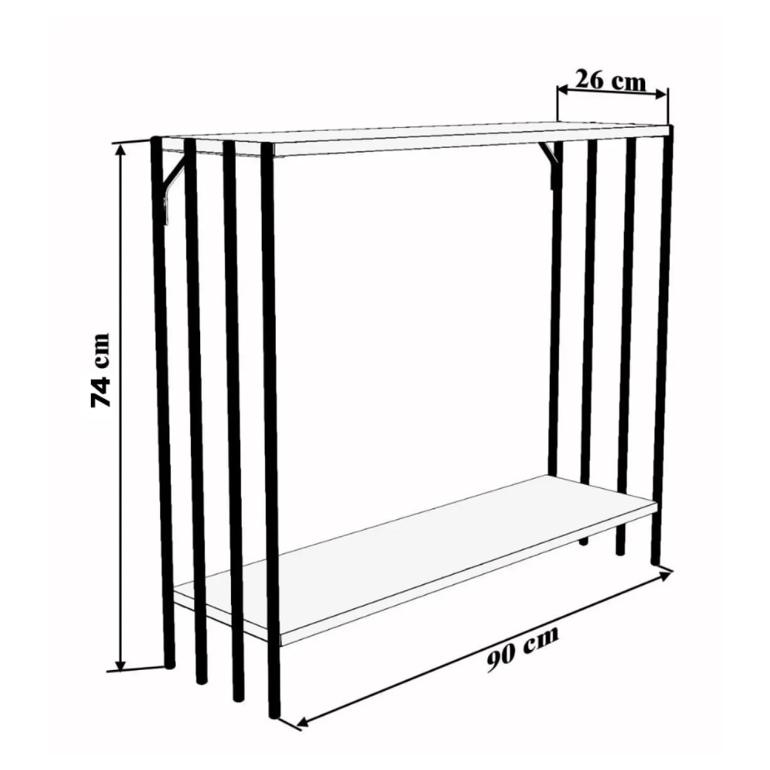 Illustration numéro 3 du produit Console industrielle avec étagères