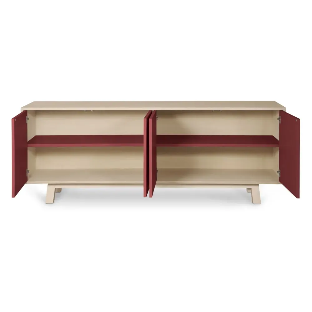 Illustration numéro 3 du produit Buffet bas 4 portes 160 cm, en frêne