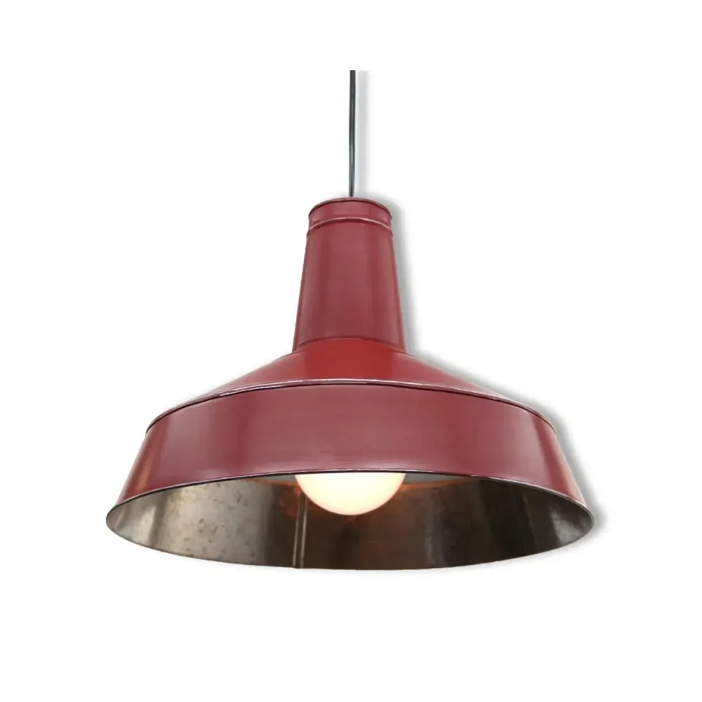 Illustration numéro 3 du produit Suspension extérieur en acier galvanisé rouge D.38cm