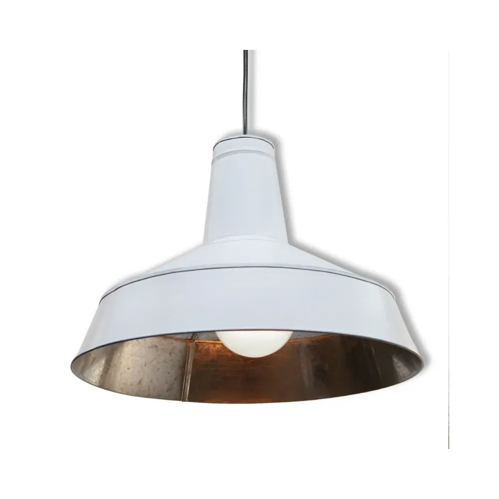 Illustration numéro 3 du produit Suspension extérieur en acier galvanisé blanc D.38cm