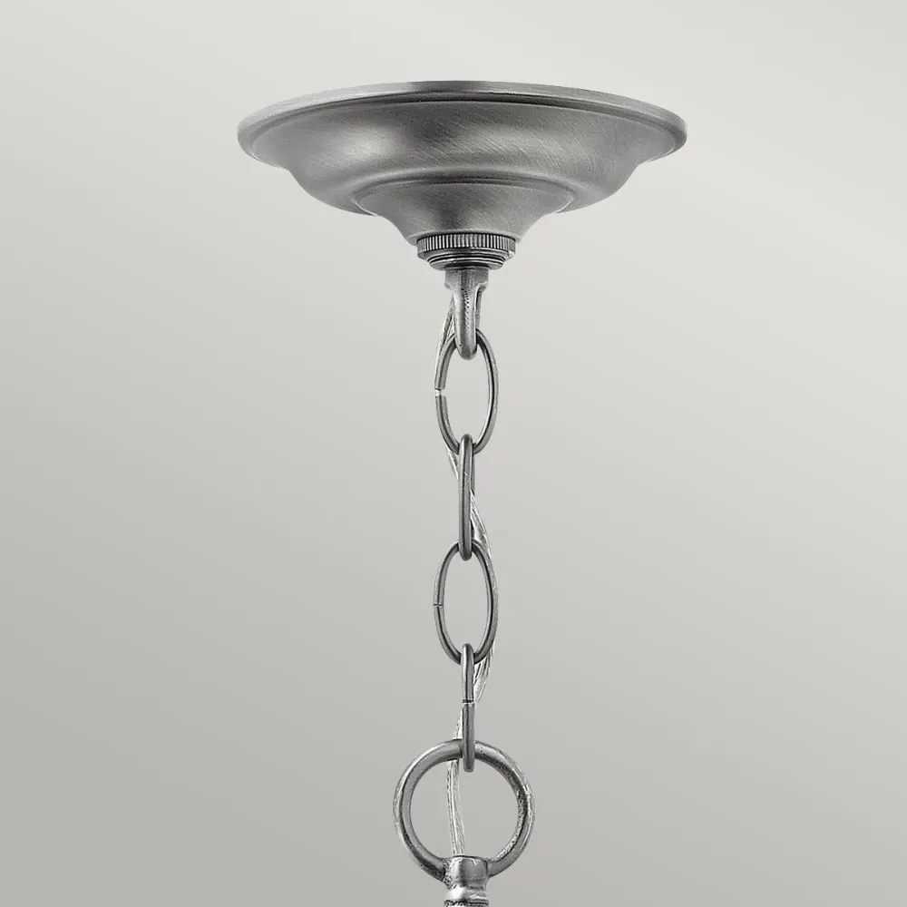 Illustration numéro 3 du produit Suspension en métal et verre transparent étain