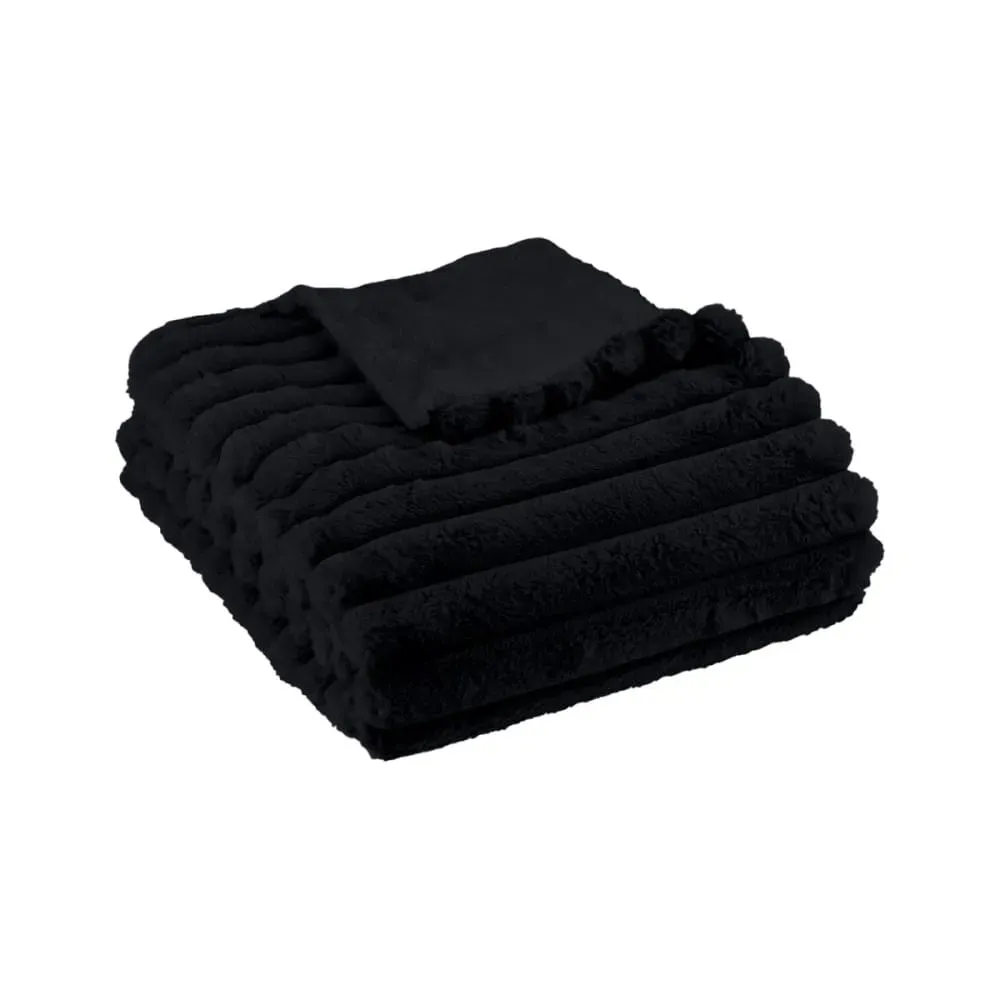 Illustration numéro 3 du produit Plaid côtelé uni  130x180cm