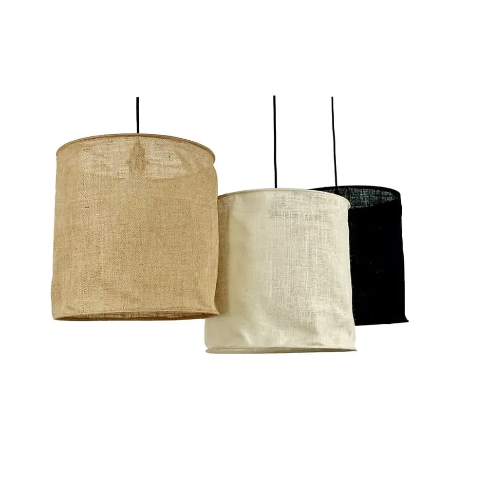 Illustration numéro 3 du produit Suspension toile de jute noire non électrifiée  D.40cm