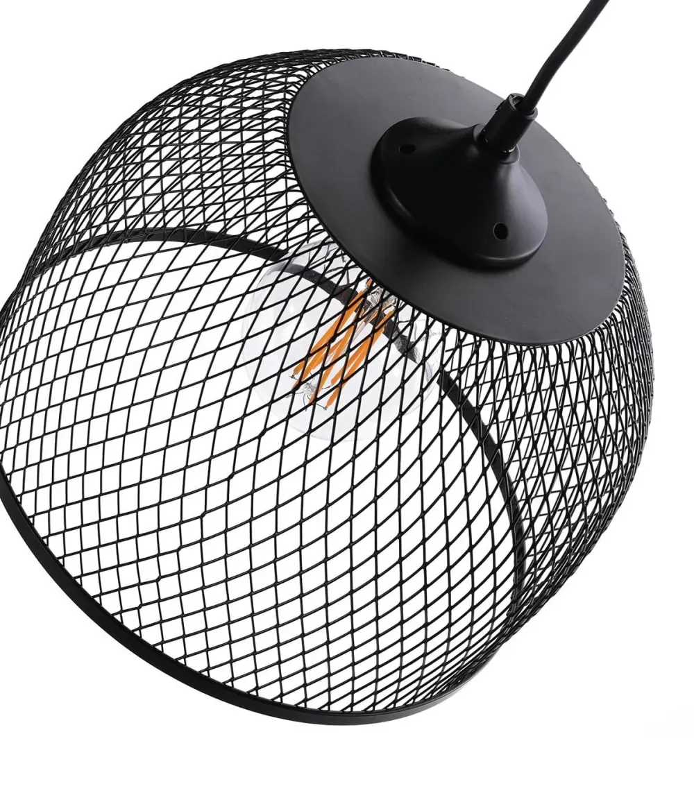 Illustration numéro 3 du produit suspension en métal noir, d. 25 cm