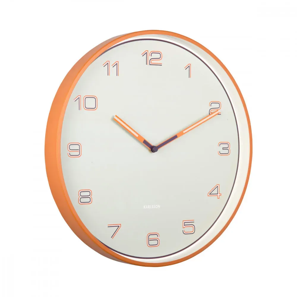 Illustration numéro 3 du produit Horloge murale fer orange Ø40cm