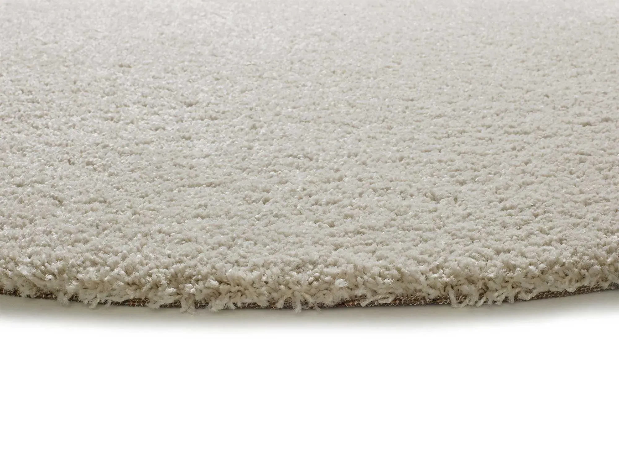 Illustration numéro 3 du produit Tapis rond shaggy blanc  130x130 cm