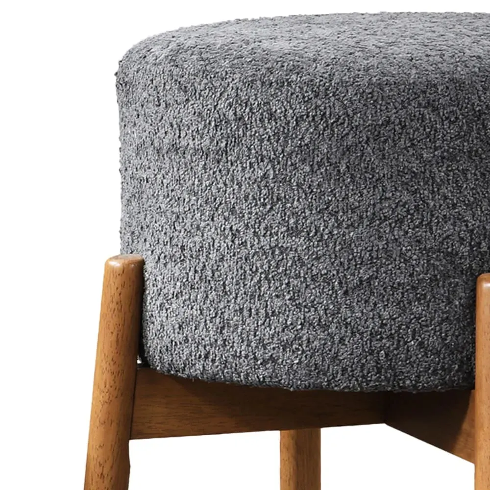 Illustration numéro 3 du produit Tabourets en effet peau de mouton gris