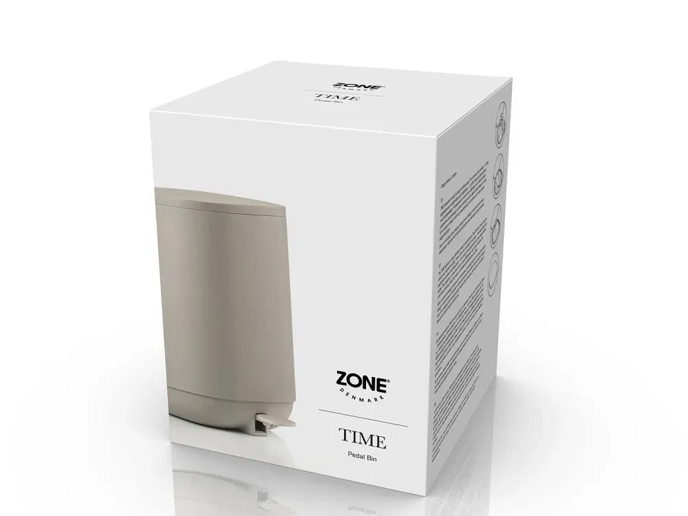 Illustration numéro 3 du produit Poubelle à pédale en ABS béton