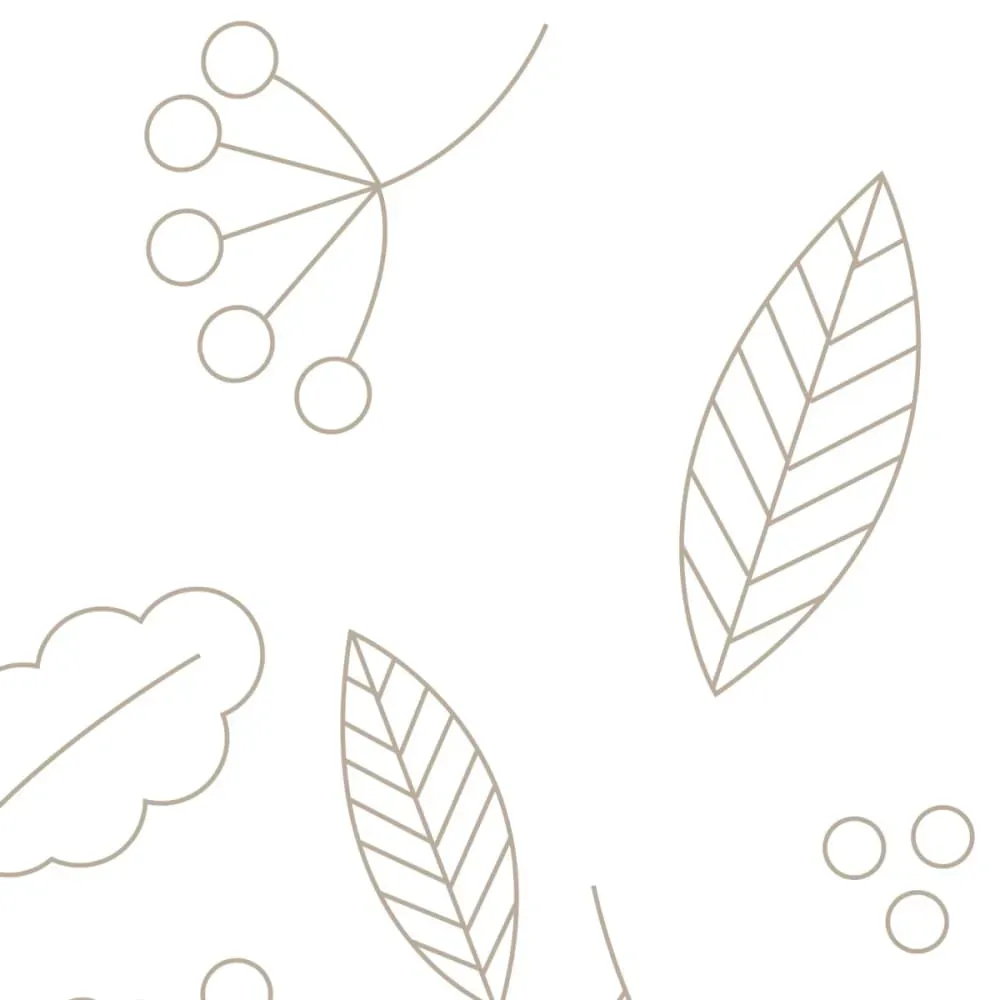 Illustration numéro 3 du produit Papier peint panoramique enfant danse des feuilles gris clair 525x250c