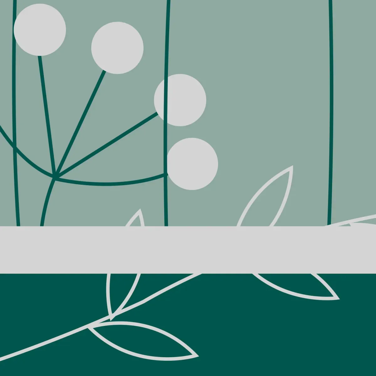 Illustration numéro 3 du produit Papier peint panoramique enfant mélodie des plantes vert 300x250cm