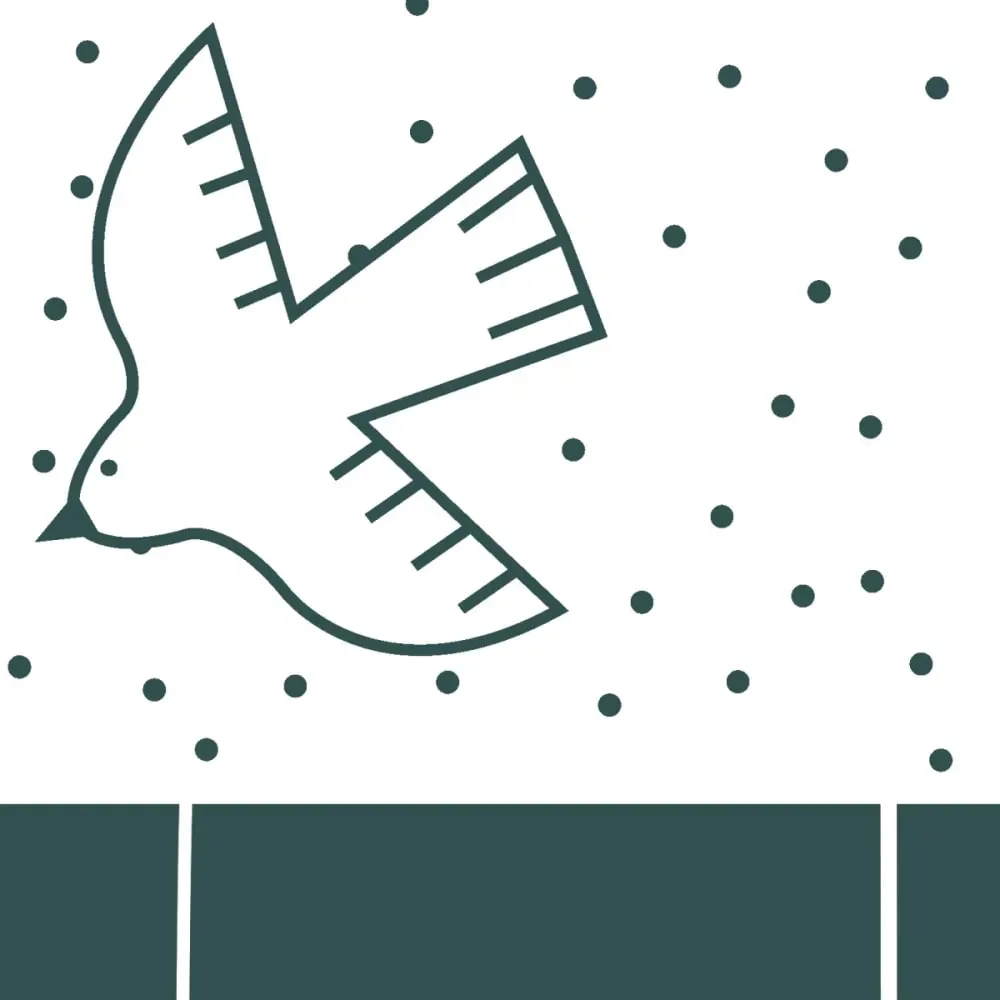 Illustration numéro 3 du produit Papier peint panoramique enfant oiseaux vert 300x250cm