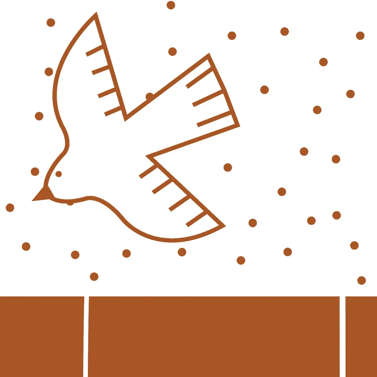 Illustration numéro 3 du produit Papier peint panoramique enfant oiseaux brun 525x250cm