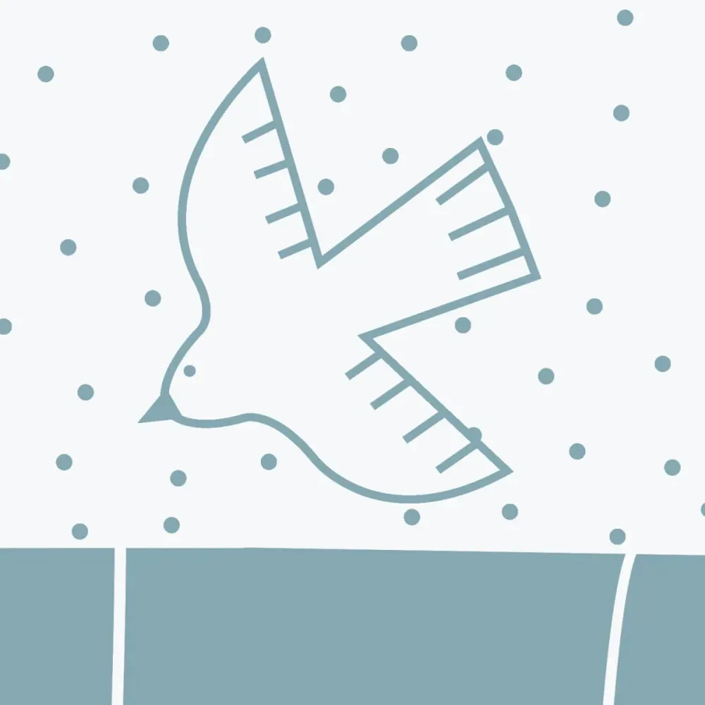 Illustration numéro 3 du produit Papier peint panoramique enfant oiseaux bleu ciel 375x250cm