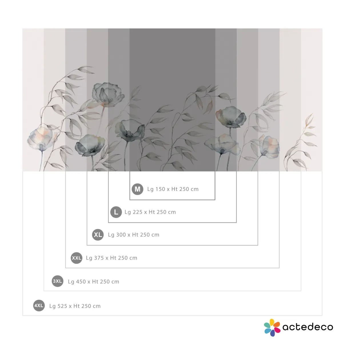 Illustration numéro 3 du produit Papier peint panoramique souffle de légèreté beige 300x250cm