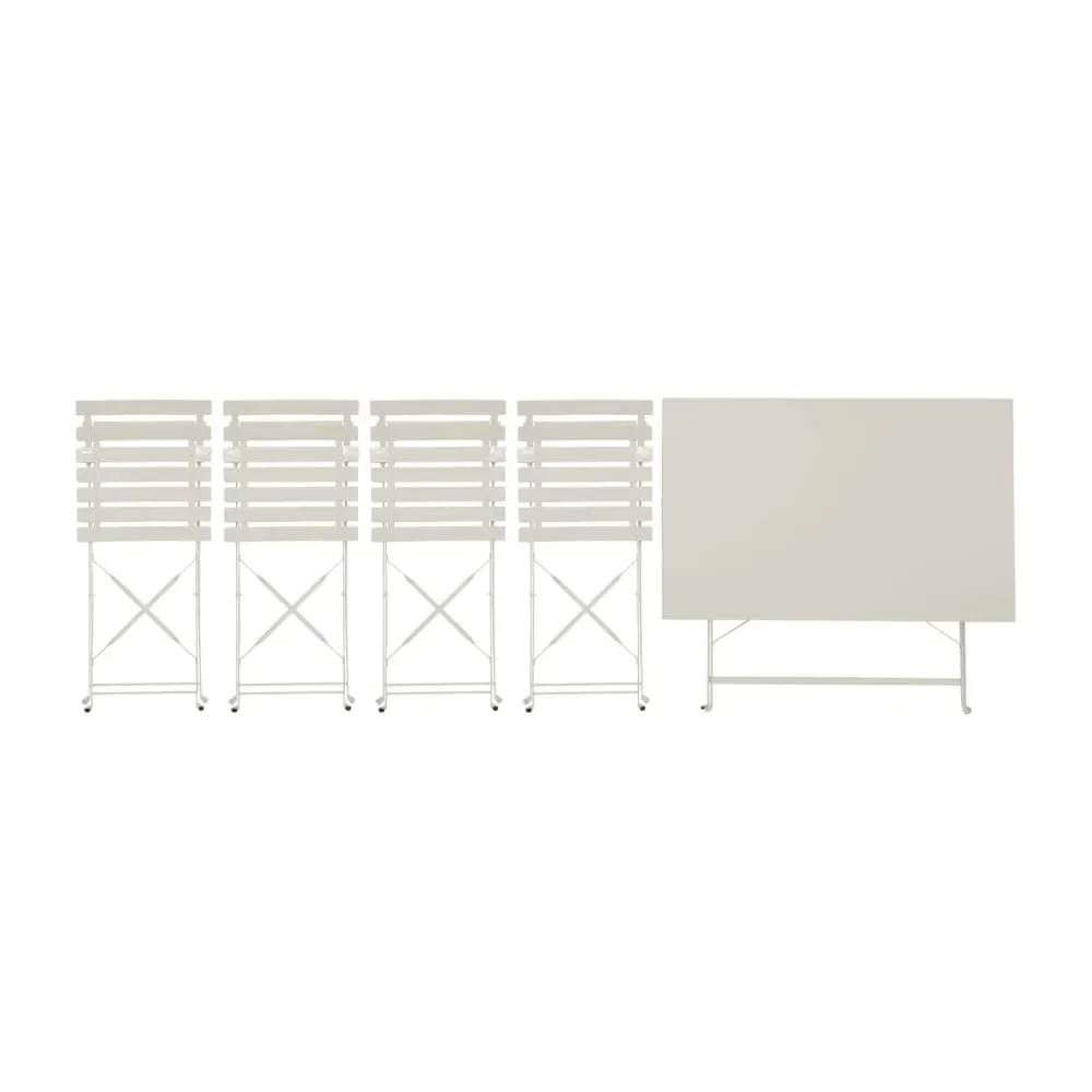 Illustration numéro 3 du produit Salon de jardin bistrot pliable rectangulaire 110 x 70cm, beige i