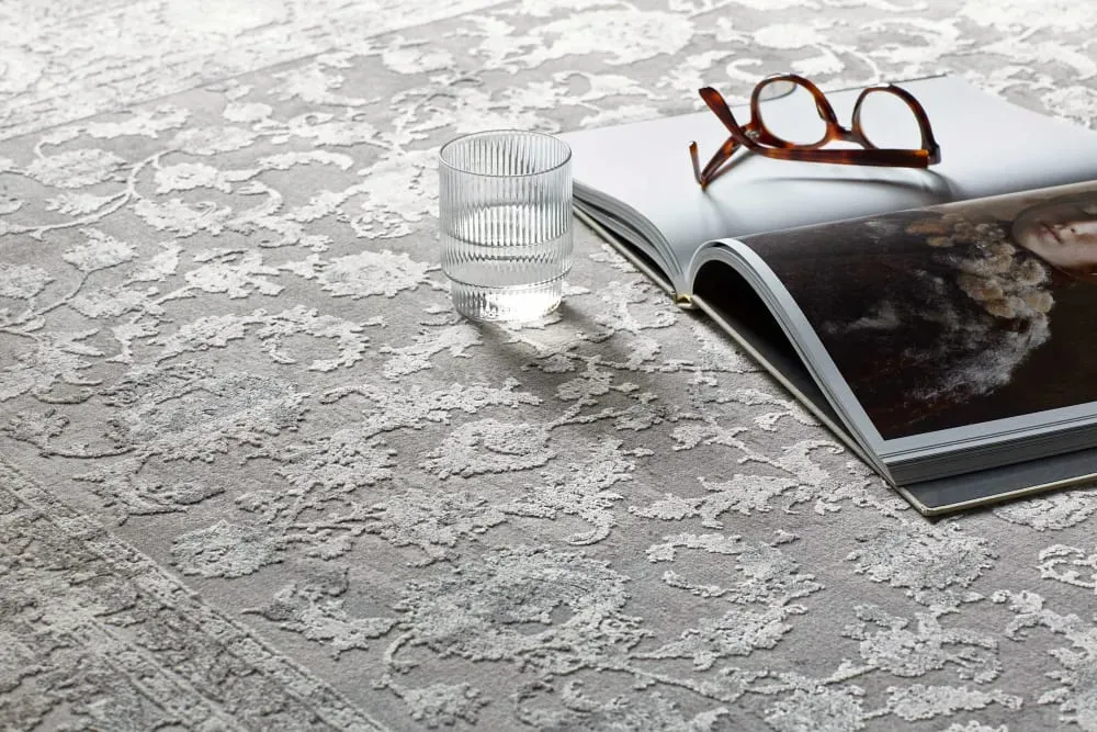 Illustration numéro 3 du produit Tapis tissé fin Vintage beige gris pour salon, chambre 225x160