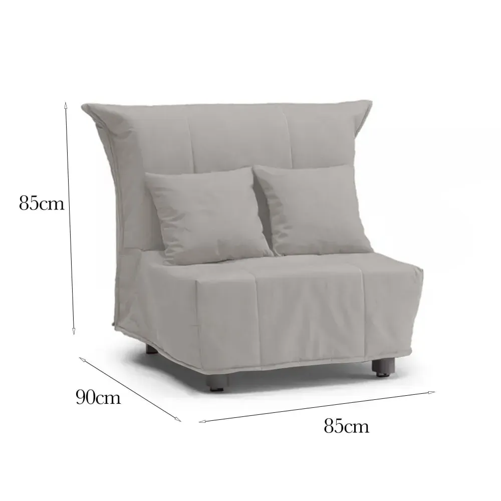 Illustration numéro 3 du produit Fauteuil en tissu gris 85x90h85 cm