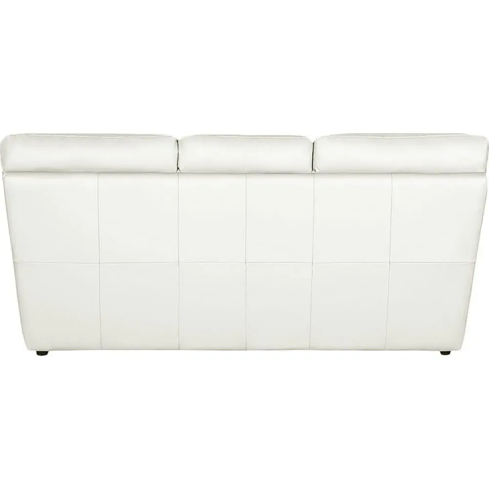 Illustration numéro 3 du produit Canapé 3 places en cuir ivoire