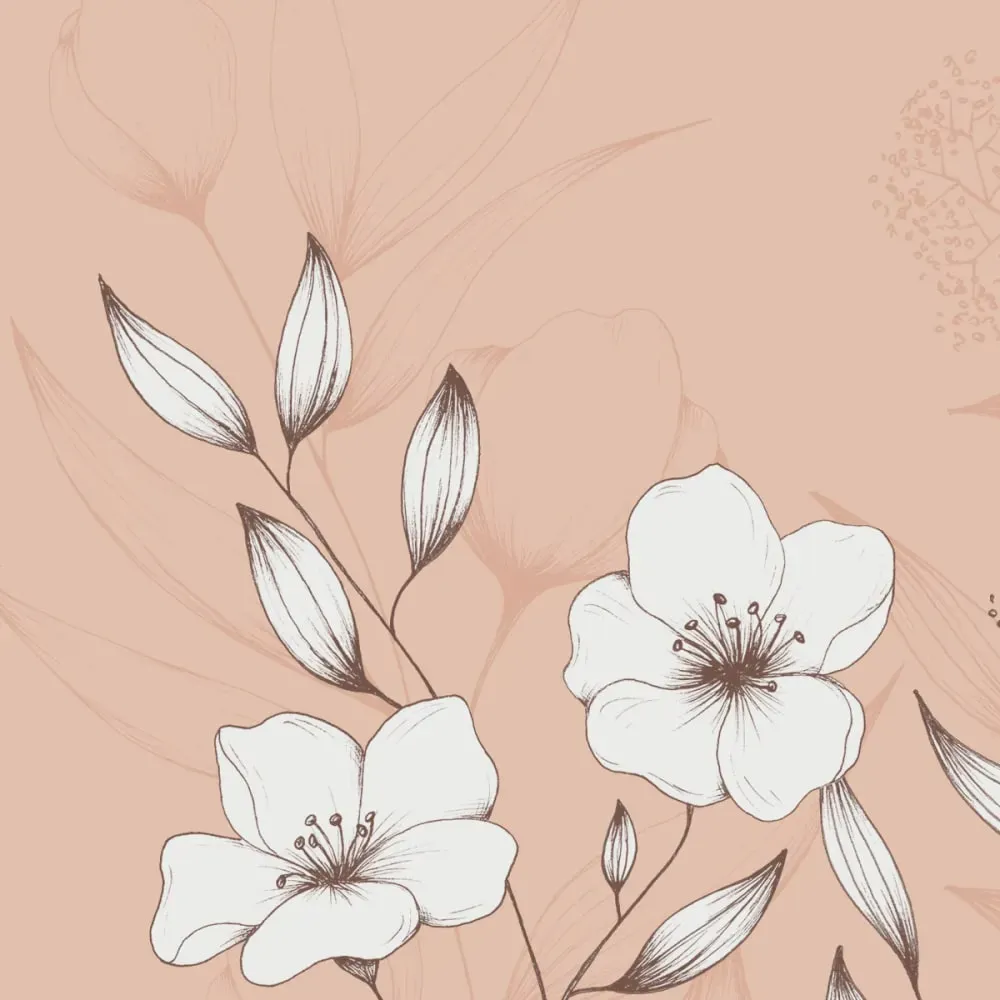 Illustration numéro 3 du produit Papier peint panoramique ode au feuillage rose 525x250cm