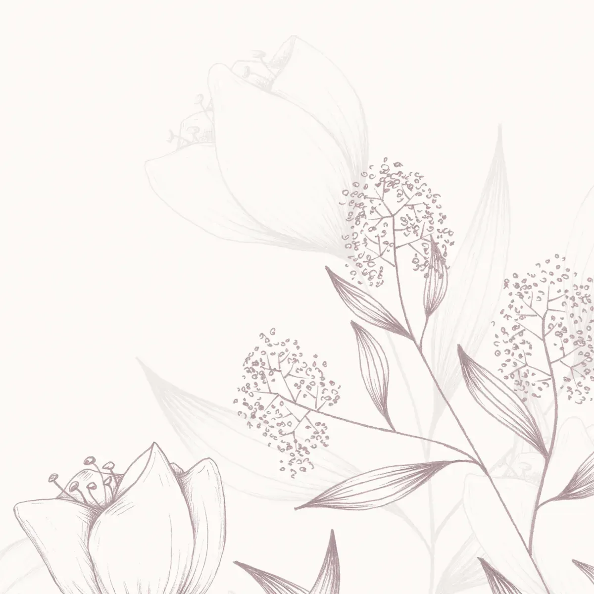 Illustration numéro 3 du produit Papier peint panoramique poésie végétale rose 375x250cm