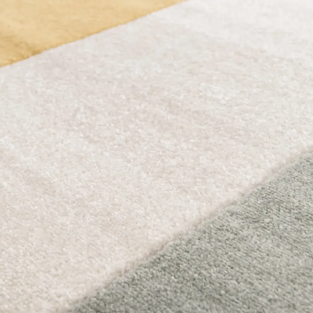 Illustration numéro 3 du produit Tapis contemporain à motif géométrique - 200x290cm Jaune Polypropylène