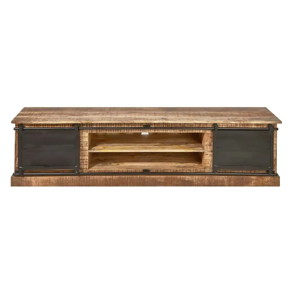 Illustration numéro 3 du produit Meuble  tv manguier et métal noir