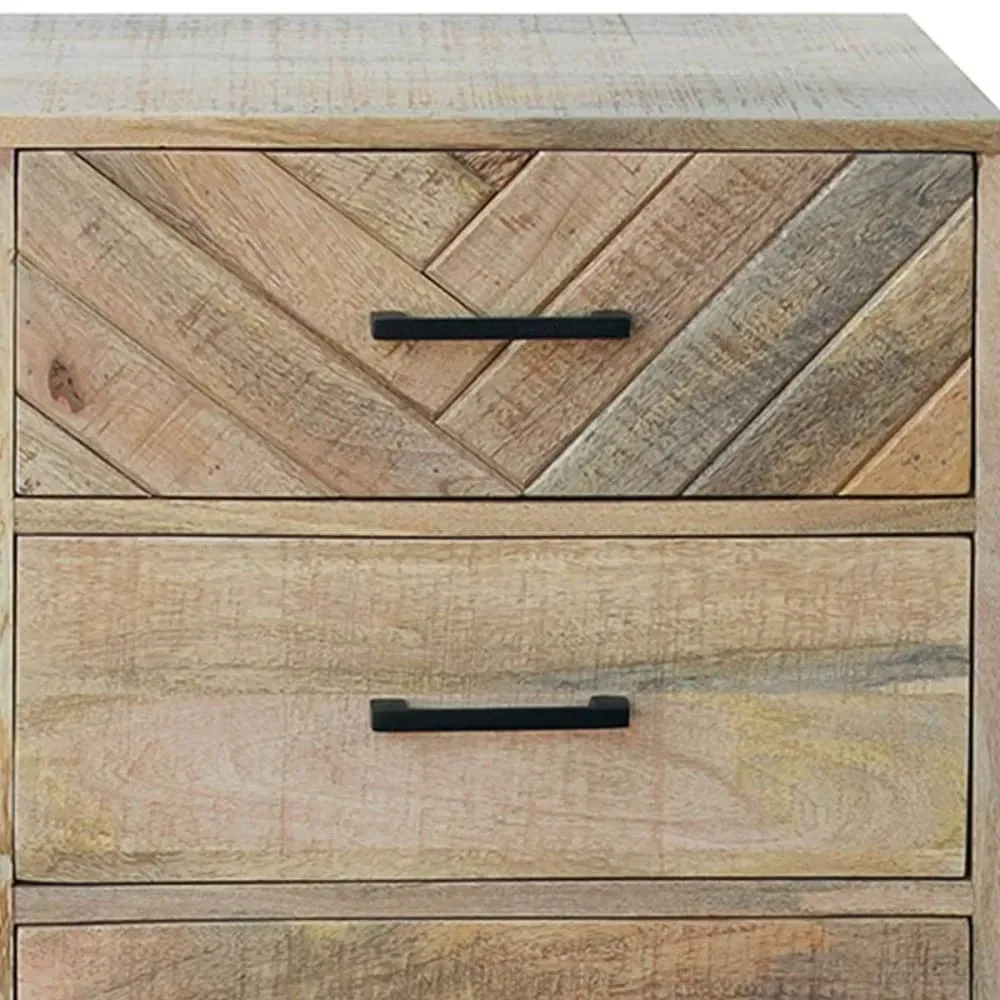 Illustration numéro 3 du produit Chiffonnier  5 tiroirs en manguier massif