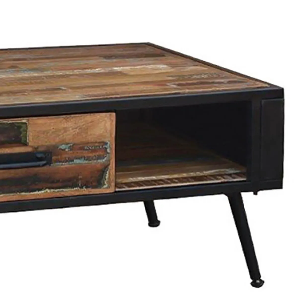 Illustration numéro 3 du produit Table  basse 1 tiroir manguier massif recyclé