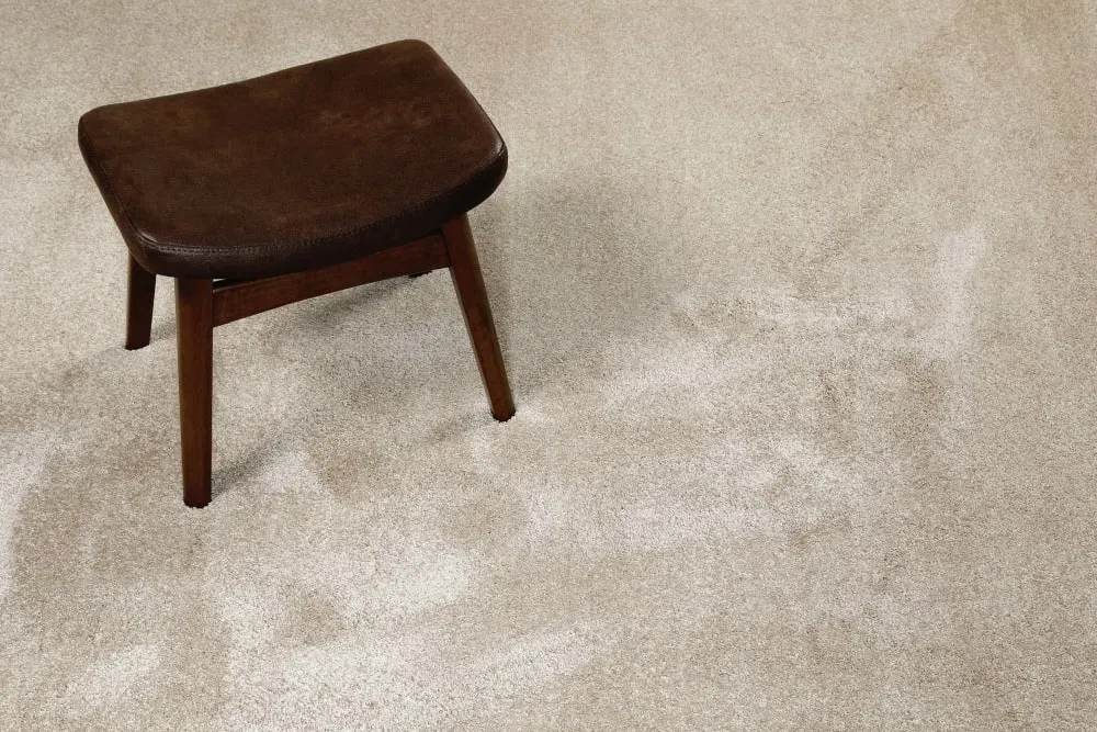 Illustration numéro 3 du produit Tapis uni poils ras beige sable belle densité 80x300