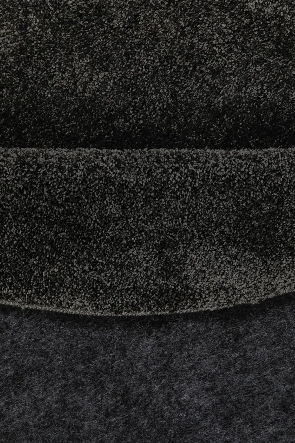 Illustration numéro 3 du produit Tapis rond uni poils ras anthracite belle densité Ø 120