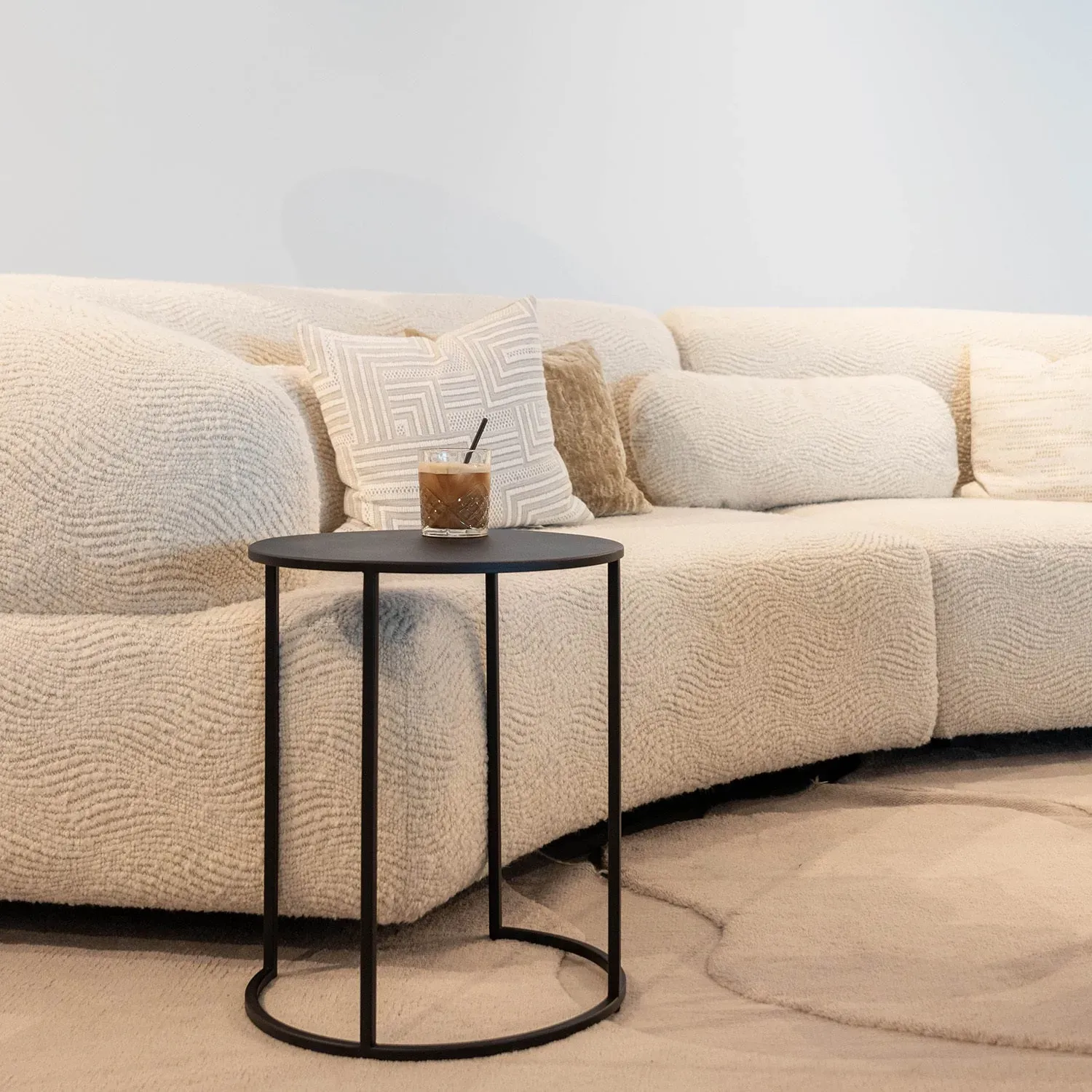 Illustration numéro 3 du produit Table d'appoint, métal, noire, 40x49x40 cm