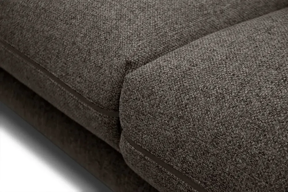Illustration numéro 3 du produit Canapé droit 3 places tissu marron foncé