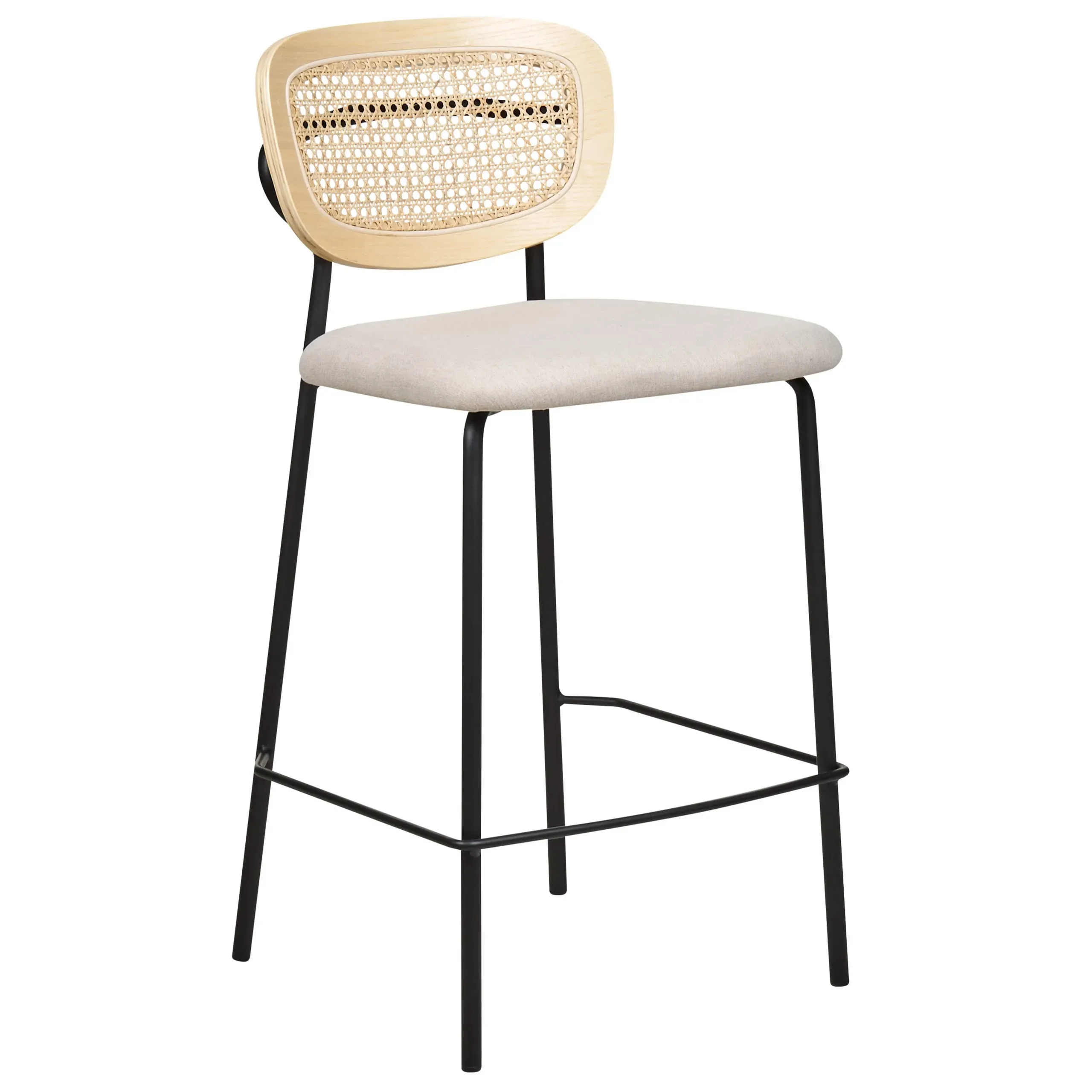 Illustration numéro 3 du produit Lot de 2 chaises de bar rotin beige clair