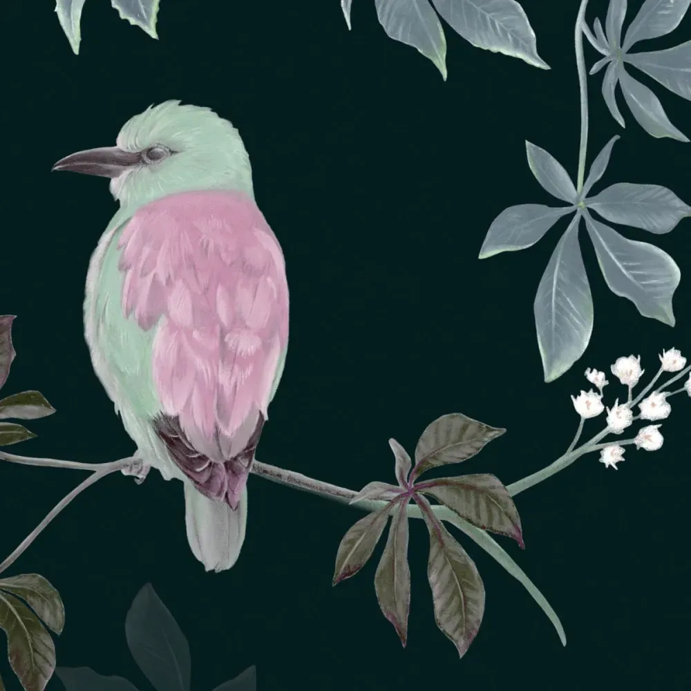 Illustration numéro 3 du produit Papier peint panoramique motif marronniers vert 225x250cm