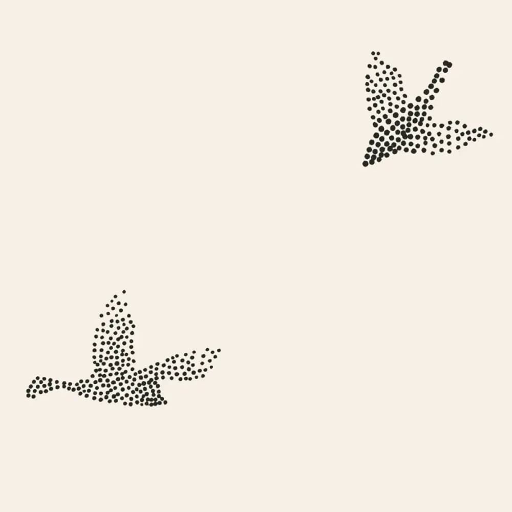 Illustration numéro 3 du produit Papier peint panoramique hirondelles noir 150x250cm