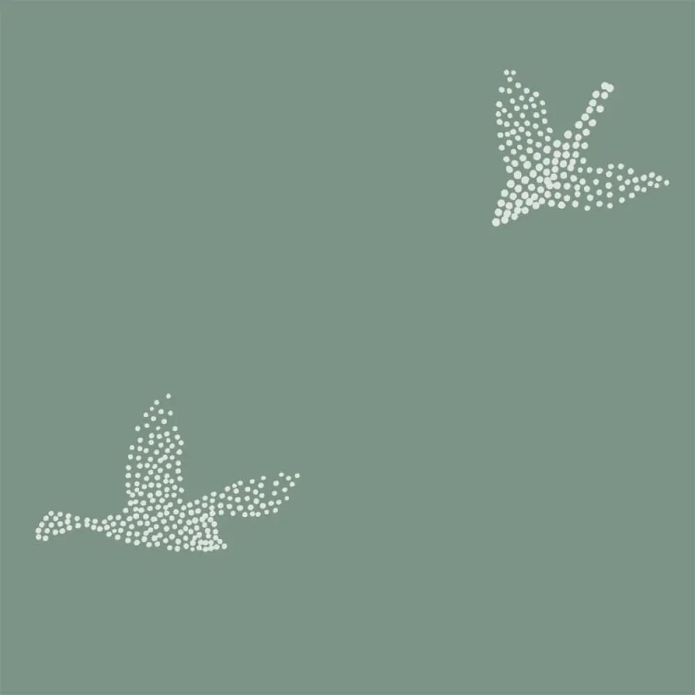 Illustration numéro 3 du produit Papier peint panoramique hirondelles vert 150x250cm