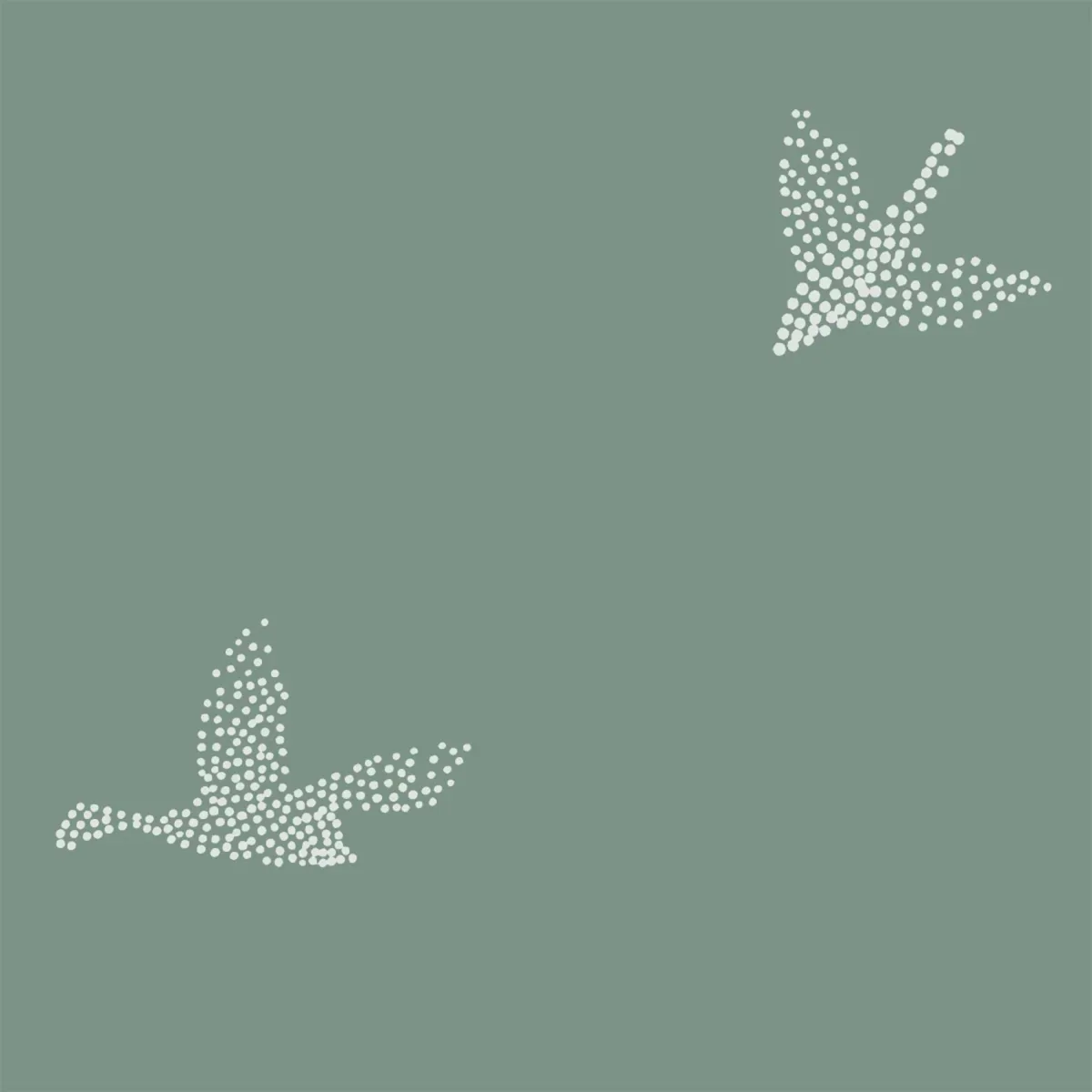 Illustration numéro 3 du produit Papier peint panoramique hirondelles vert 300x250cm