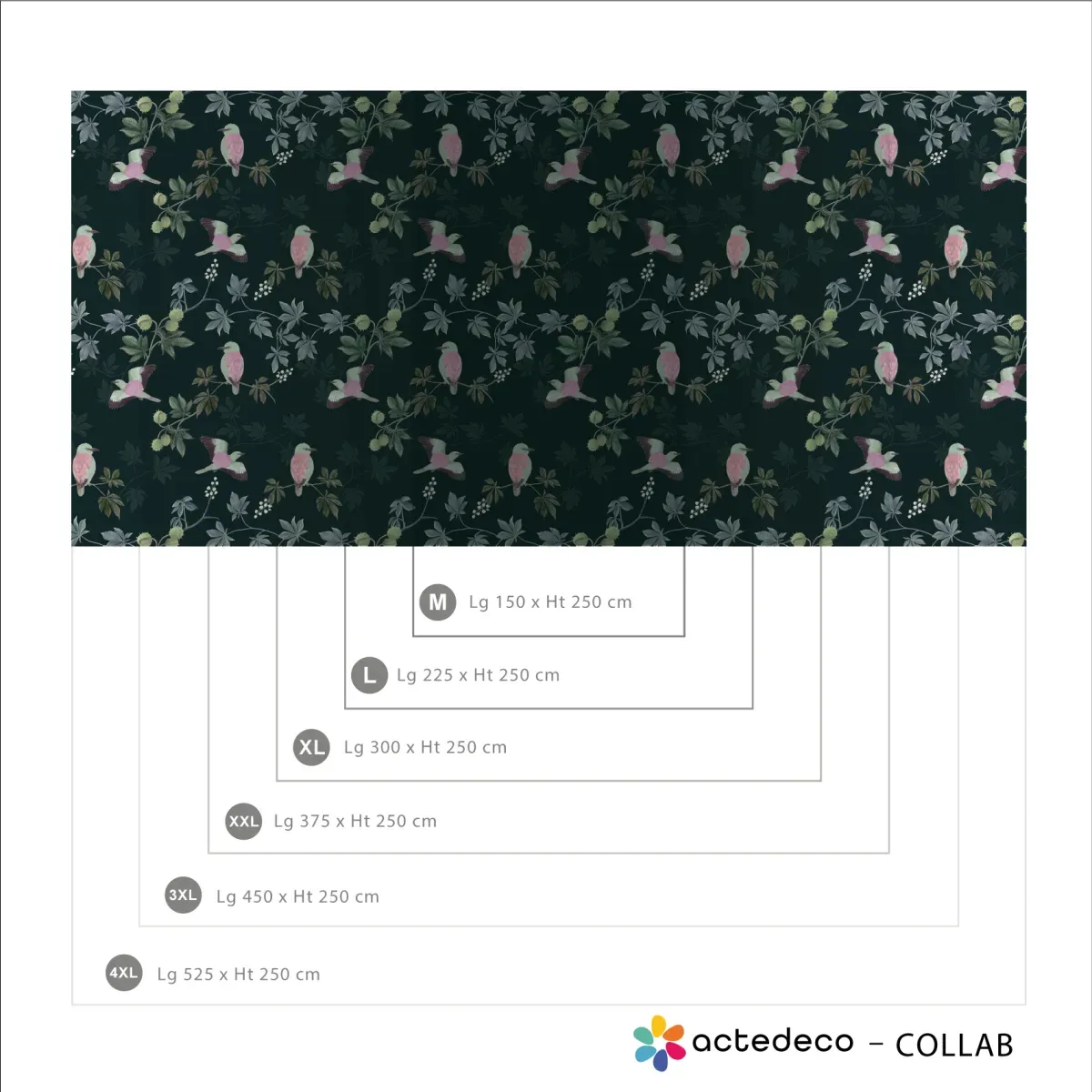 Illustration numéro 3 du produit Papier peint panoramique motif marronniers vert 450x250cm