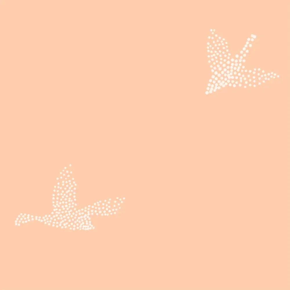 Illustration numéro 3 du produit Papier peint panoramique hirondelles orange 150x250cm