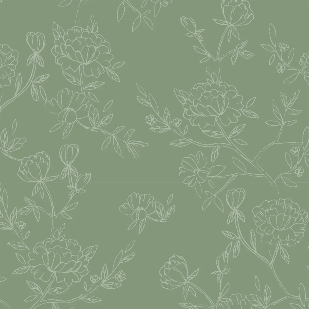 Illustration numéro 3 du produit Papier peint panoramique pivoines vert 300x250cm