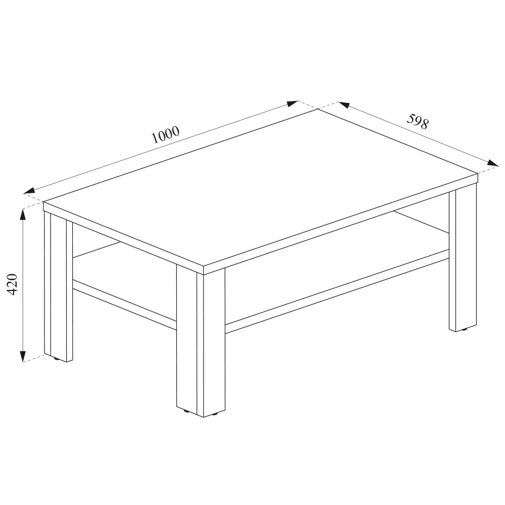 Illustration numéro 3 du produit Table basse, Béton 100 x 60cm