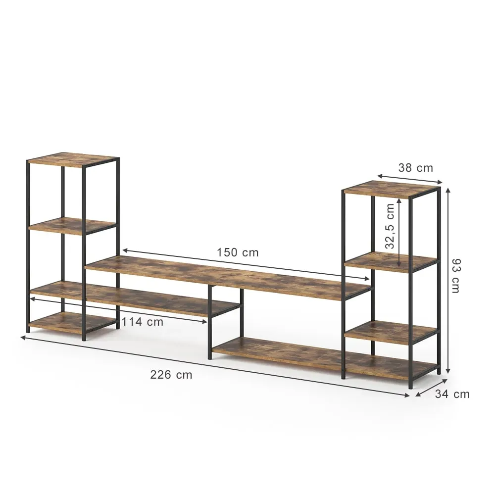 Illustration numéro 3 du produit Meuble tv, Bois antique 226 x 93cm