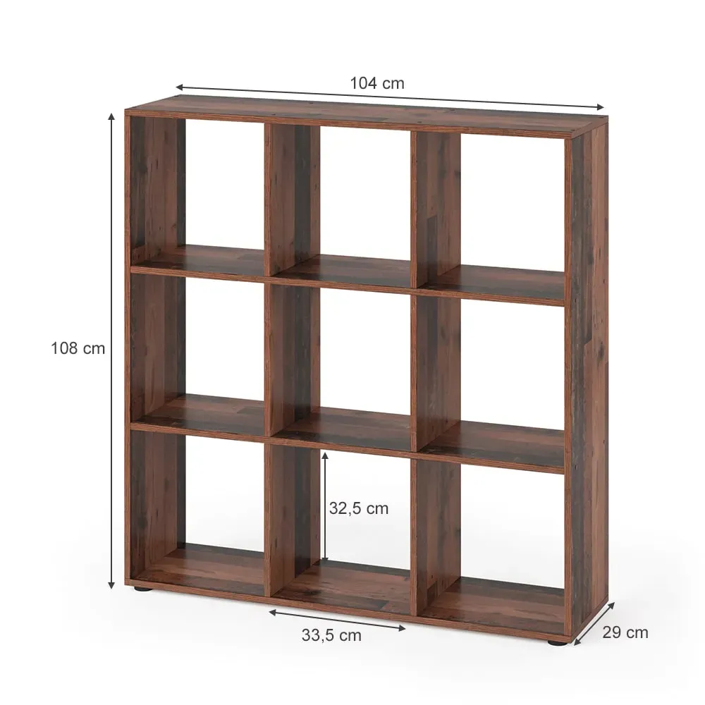 Illustration numéro 3 du produit Meuble de rangement cube , Bois antique 104 x 108cm