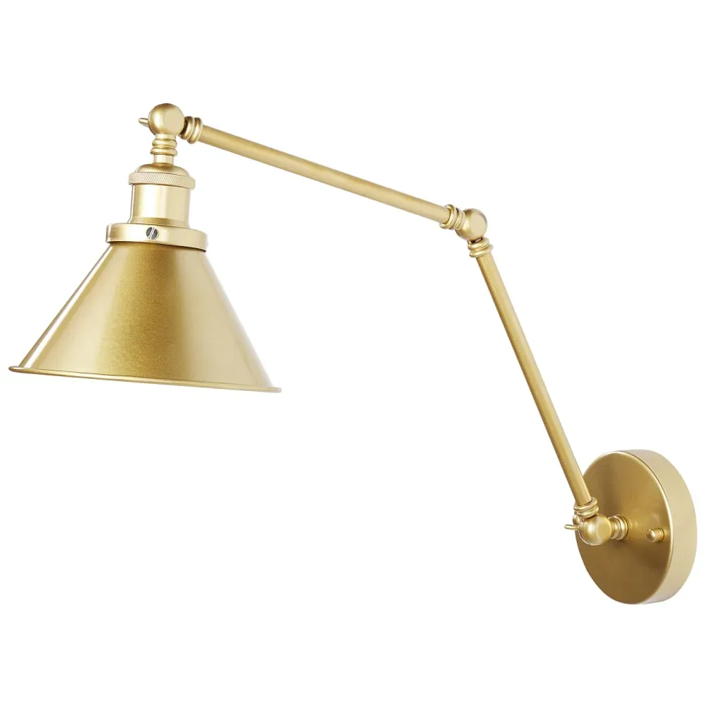 Illustration numéro 3 du produit Lot de 2 lampes murales réglable métal doré