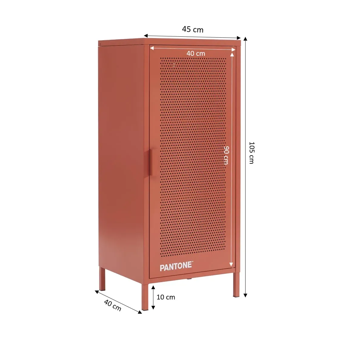 Illustration numéro 3 du produit Caisson de bureau métal terracotta h105cm
